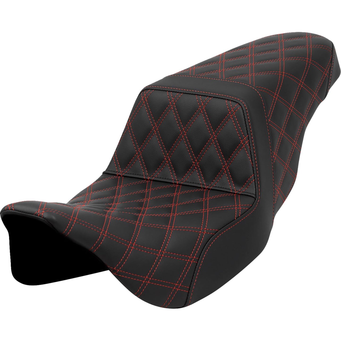 Saddlemen Step-Up Seat - Lattice Stitch - Red Stitch - FLH/FLT '08-'23 A808-07B-175RED_1441593