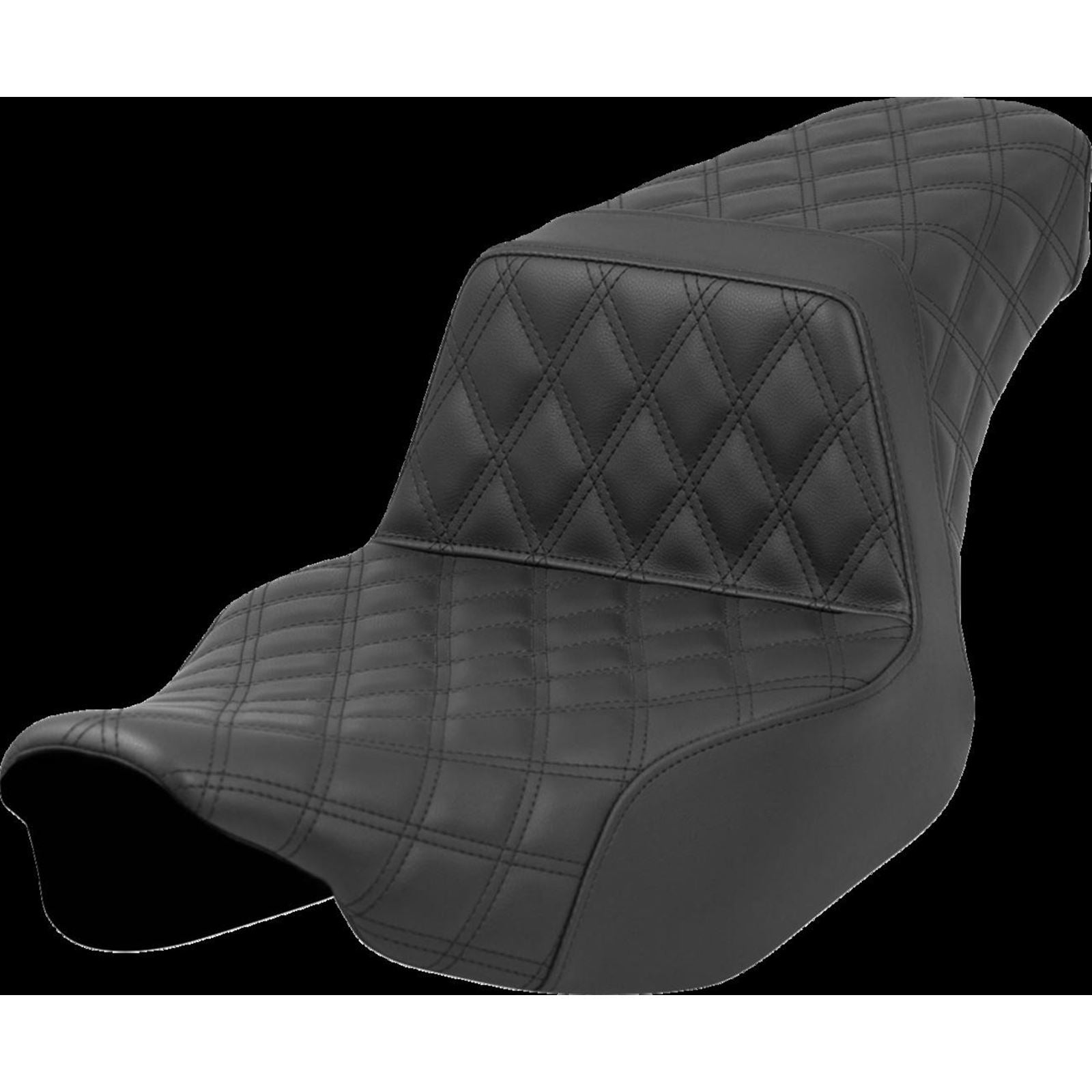 Saddlemen Step-Up Seat Front/Rear Lattice Stitch Black fits Harley-Davidson Road Glide/Street Glide 823-07-175_1452714