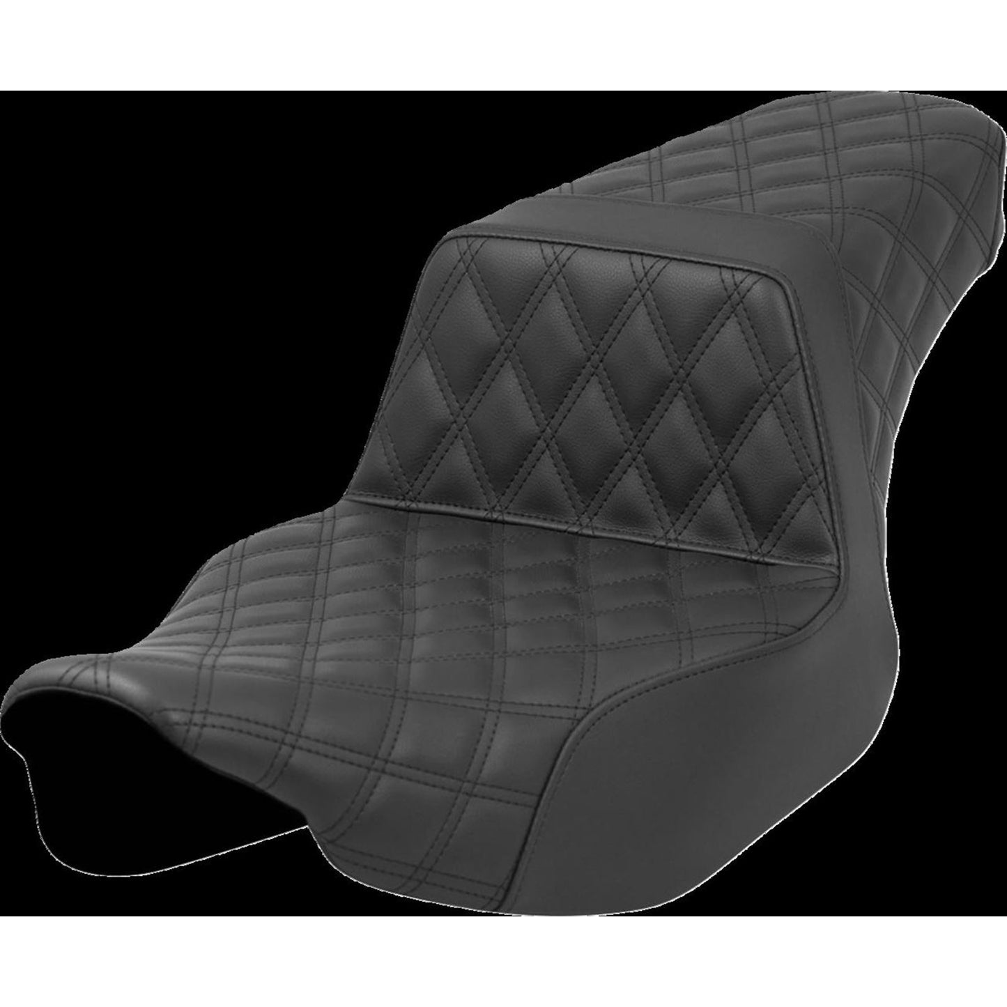 Saddlemen Step-Up Seat - Full Latice Stitch - Black - Extended Reach 823-07E-175_1452718
