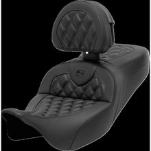 Saddlemen Roadsofa™ Seat - with Backrest - Lattice Stitch - Carbon Fiber [MPN: 808-07CF-182BR]_1452721