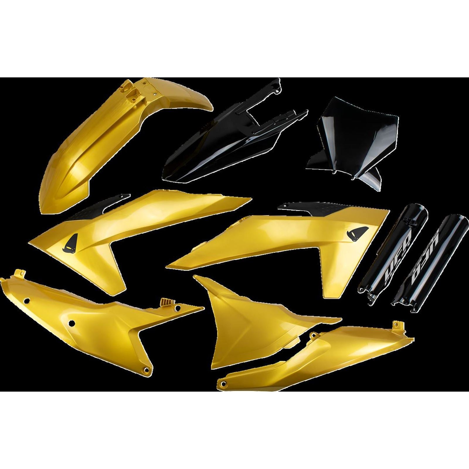 UFO Plastics Body Kit - Gold/Black for KTM [MPN: KTKIT530F@24]_1471099