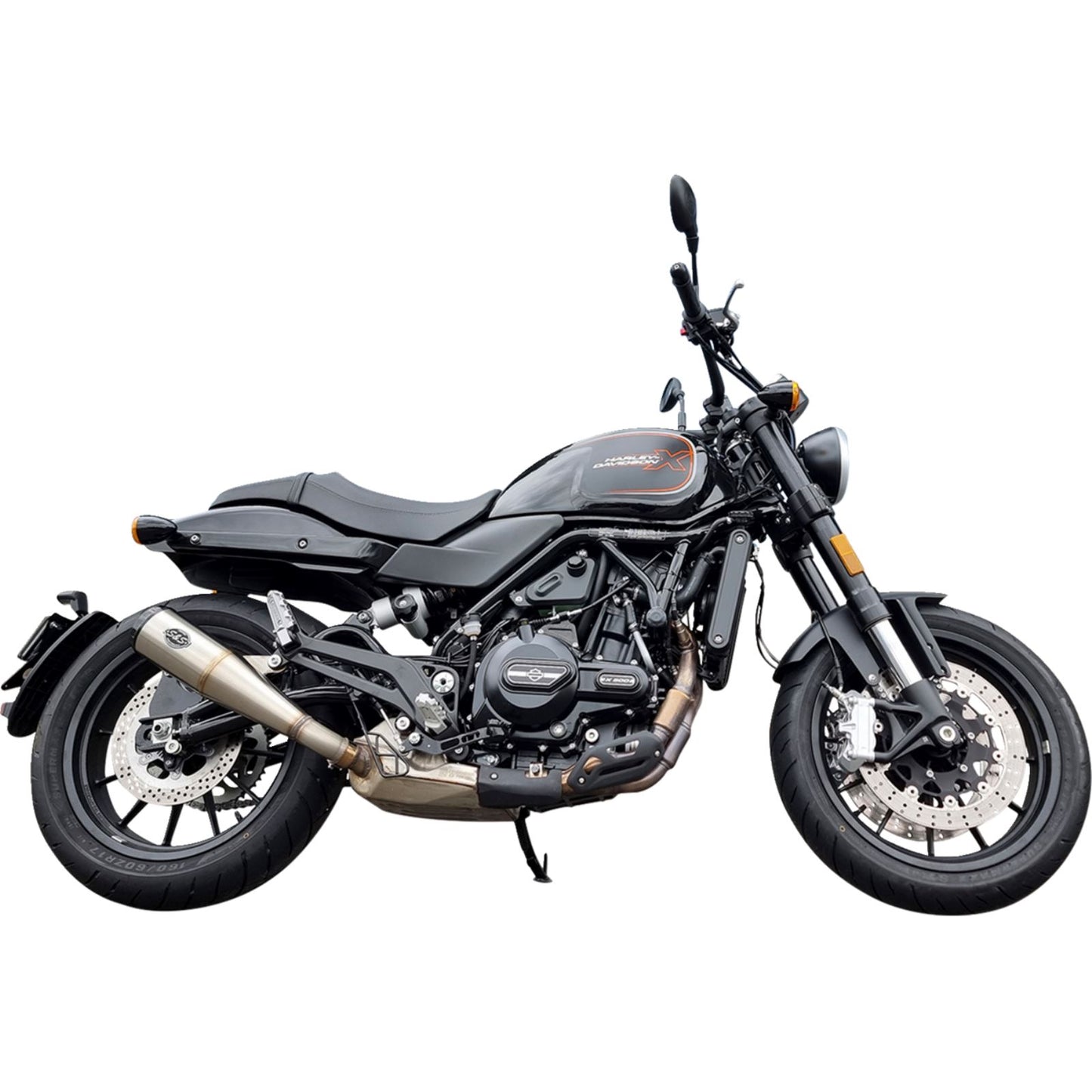 S&S Cycle Grand National Slip-On Muffler - Brushed Stainless Steel 550-1114_1441723