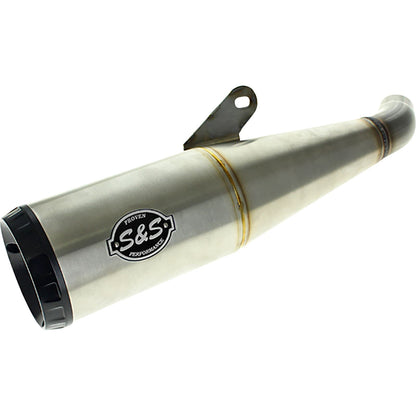 S&S Cycle Grand National Slip-On Muffler - Brushed Stainless Steel 550-1114_1441700