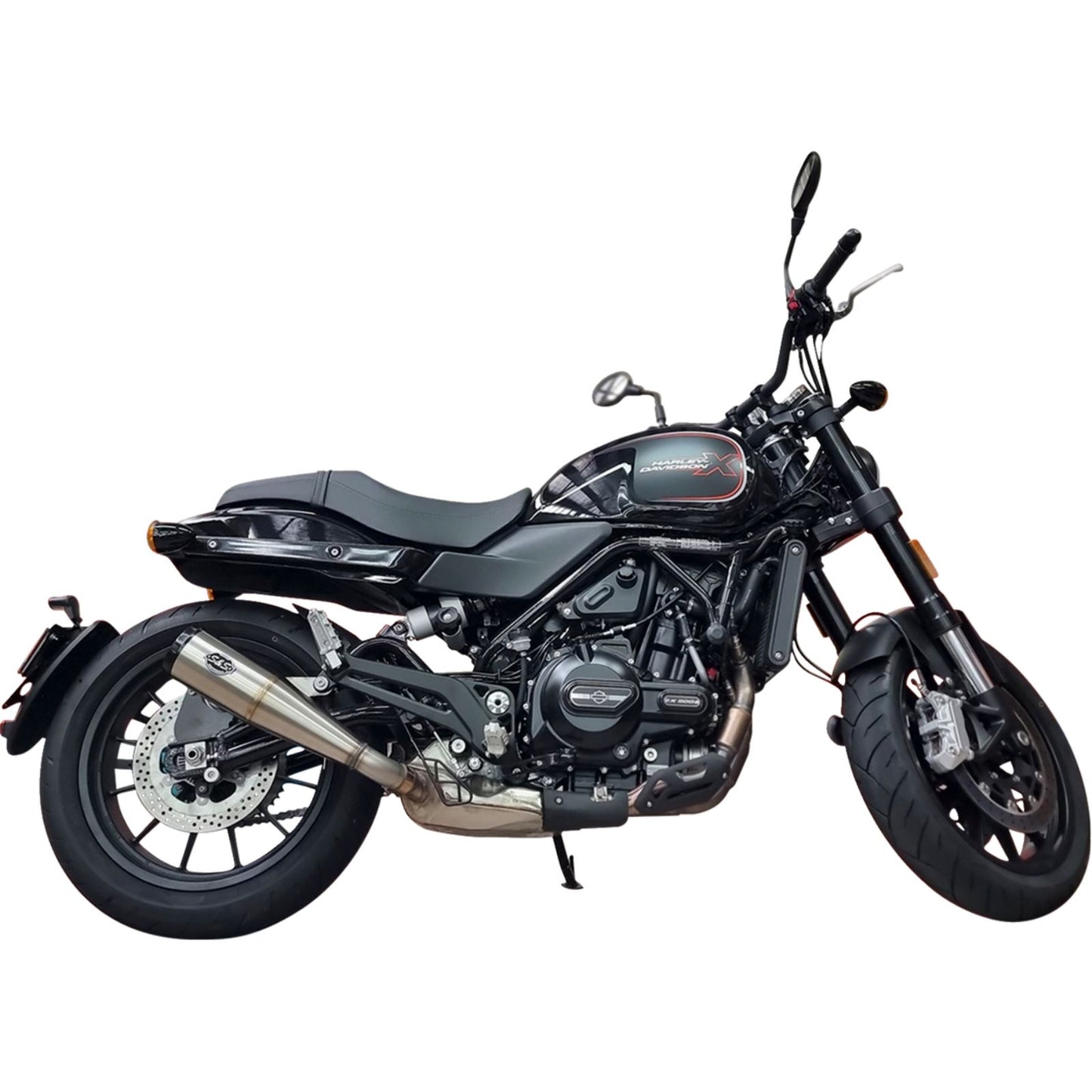 S&S Cycle Grand National Slip-On Muffler - Brushed Stainless Steel 550-1114_1441698