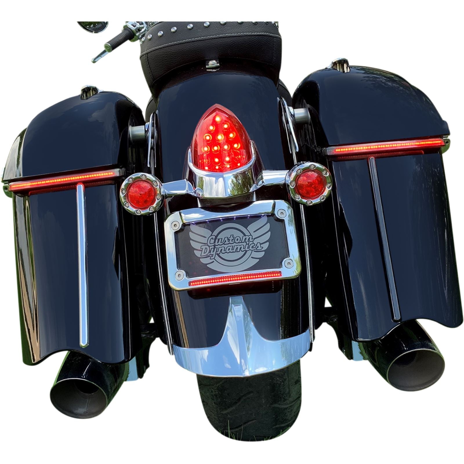 Custom Dynamics Saddlebag Lights - Low Profile - Red Lens - Indian CD-IND-SPR-V2-R_1441691
