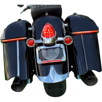 Custom Dynamics Saddlebag Lights - Low Profile - Red Lens - Indian CD-IND-SPR-V2-R_1441691