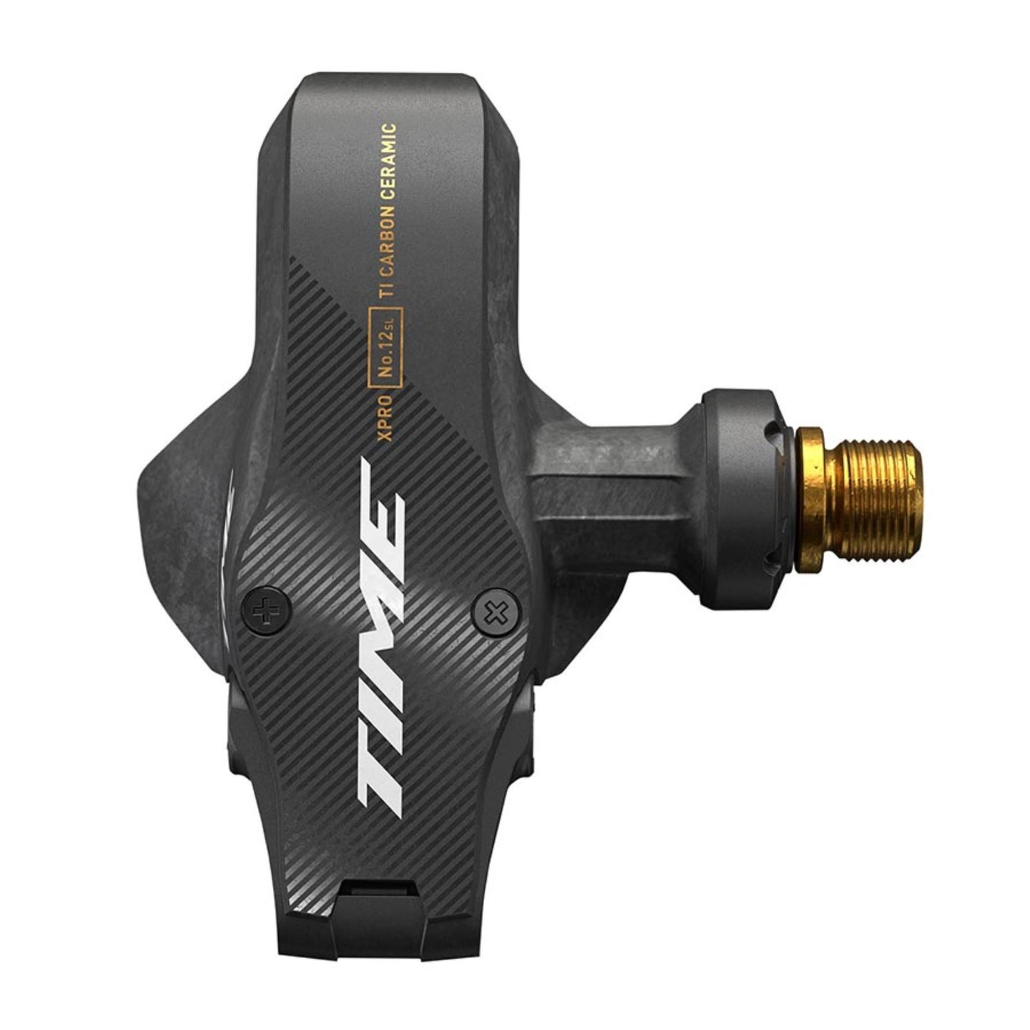 TIME Sport XPRO 12 SL B1 Pedals Spindle: Titanium 9/16'' Carbon Gold [MPN: 00.6718.031.004]_1442227
