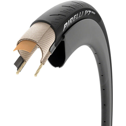 Pirelli - Bicycle P7 Sport Tire - 700x35 - Clincher - Folding - TechBelt - Pro Road 4319100_1500181