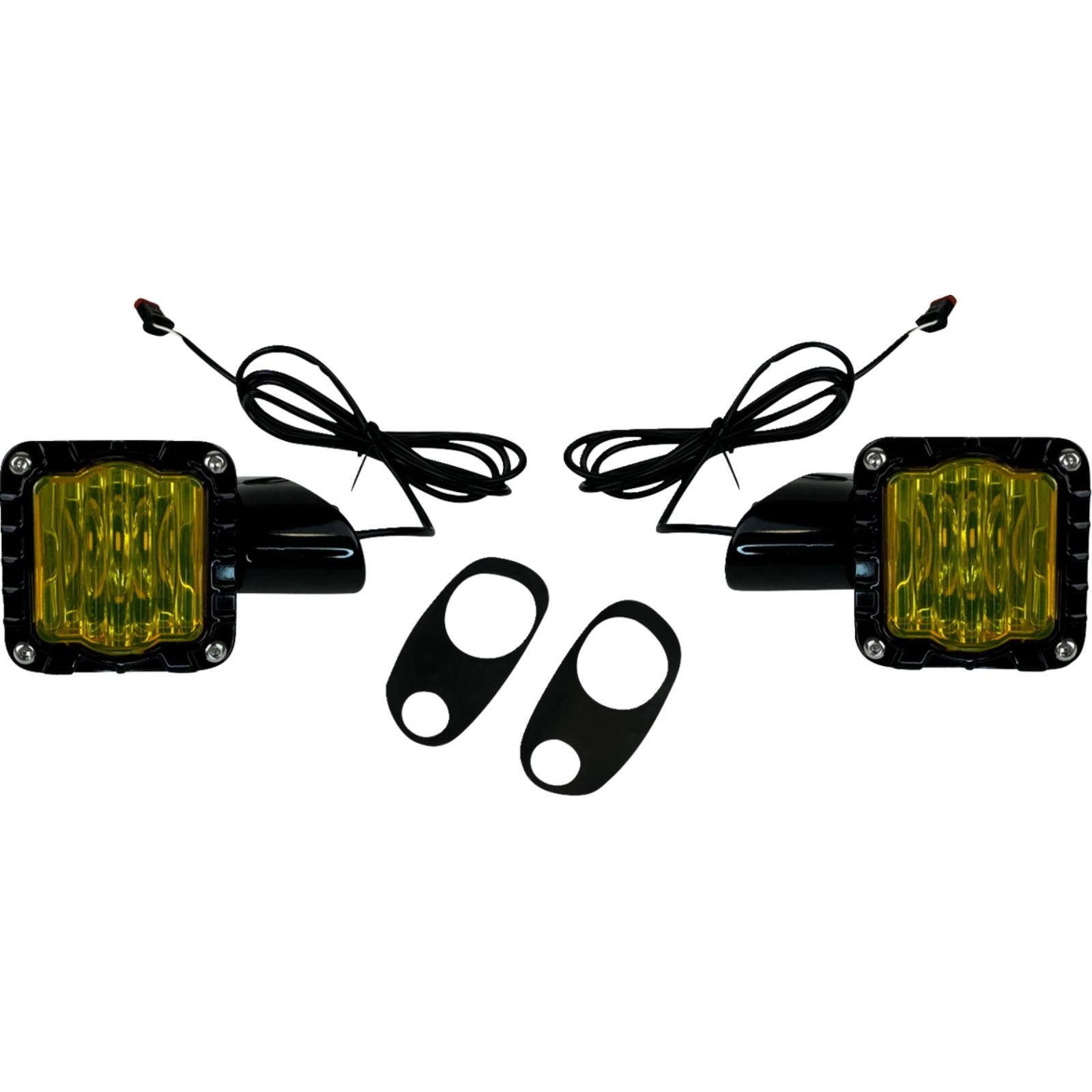 Custom Dynamics LED Turn Signals - Black - Yellow Lens - Road Glide SD-RG-FT-YB_1470092