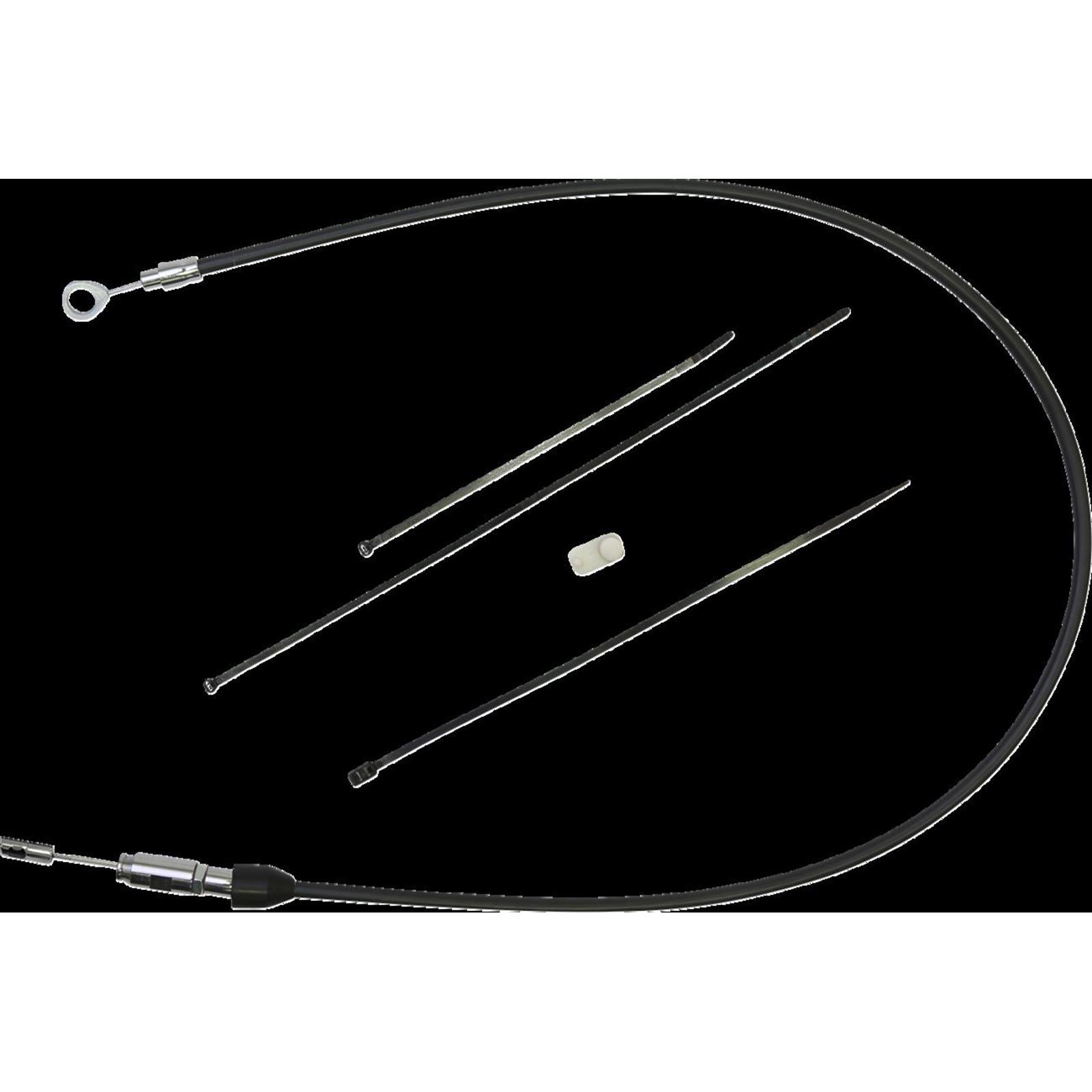 Drag Specialties Clutch Cable - Upper - 35" - Black/Chrome 0652-3061_1473381