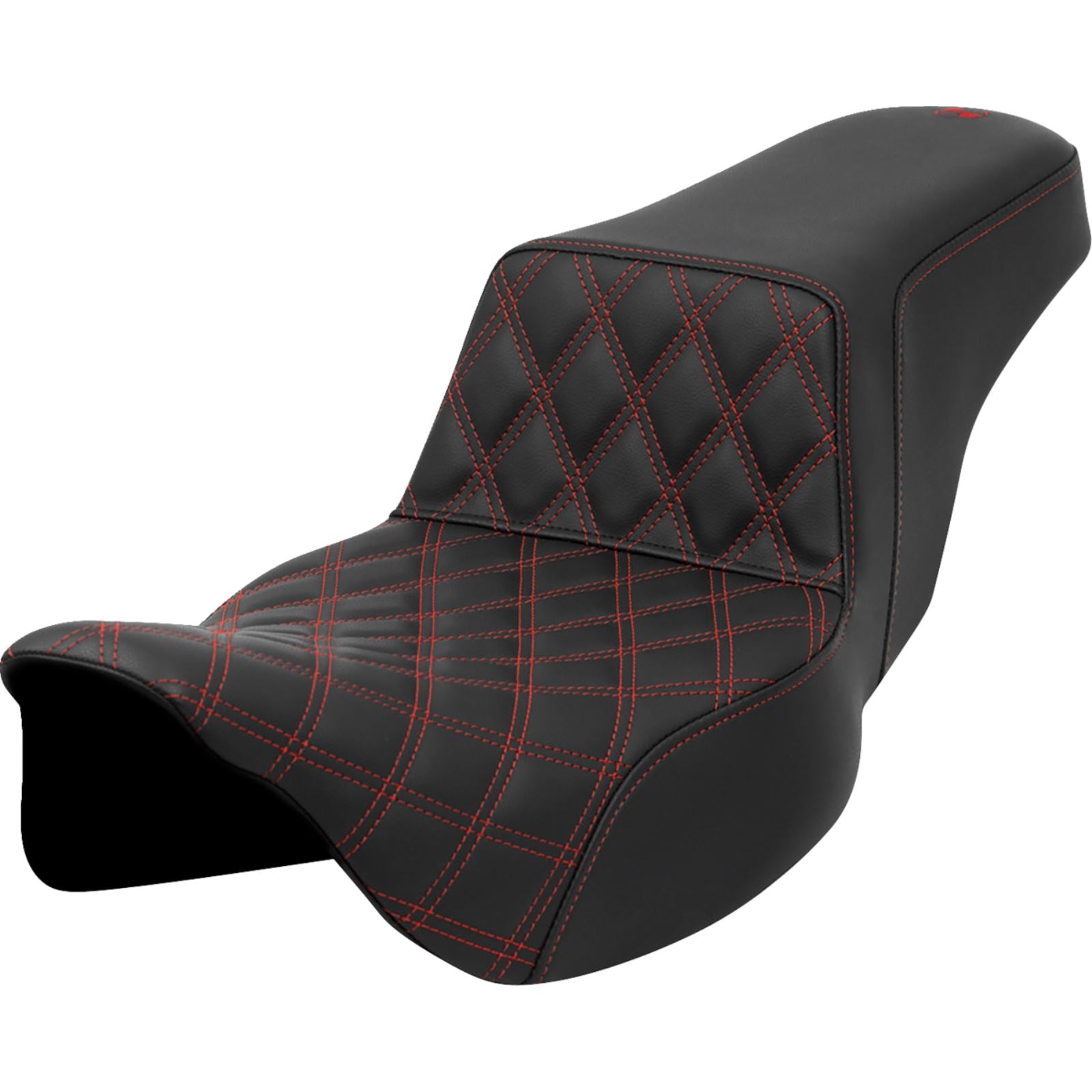 Saddlemen Step-Up Seat - Front Lattice Stitch - Red Stitch Extended Reach A808-07E-172RED_1443592