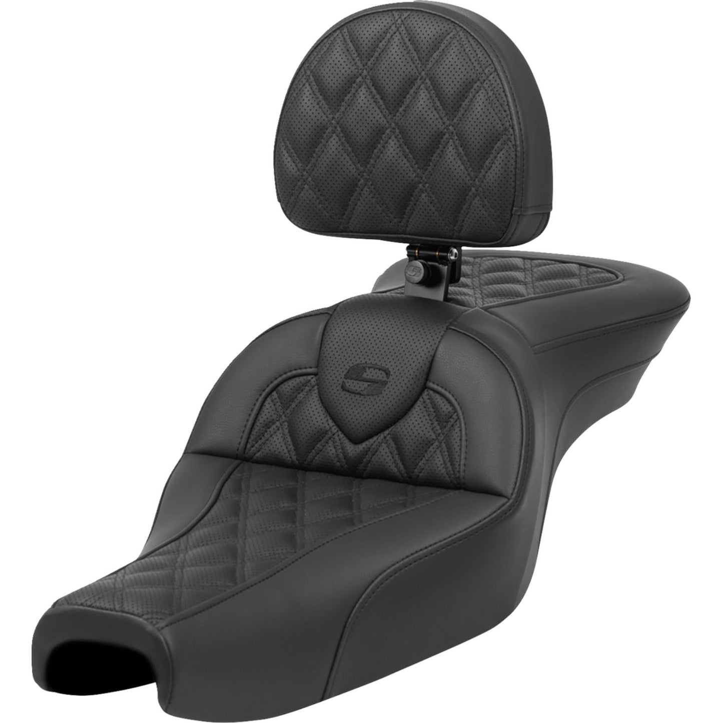 Saddlemen Roadsofa™ Seat - with Backrest - Lattice Stitch - XL '04-'22 807-11-182BR_1443598