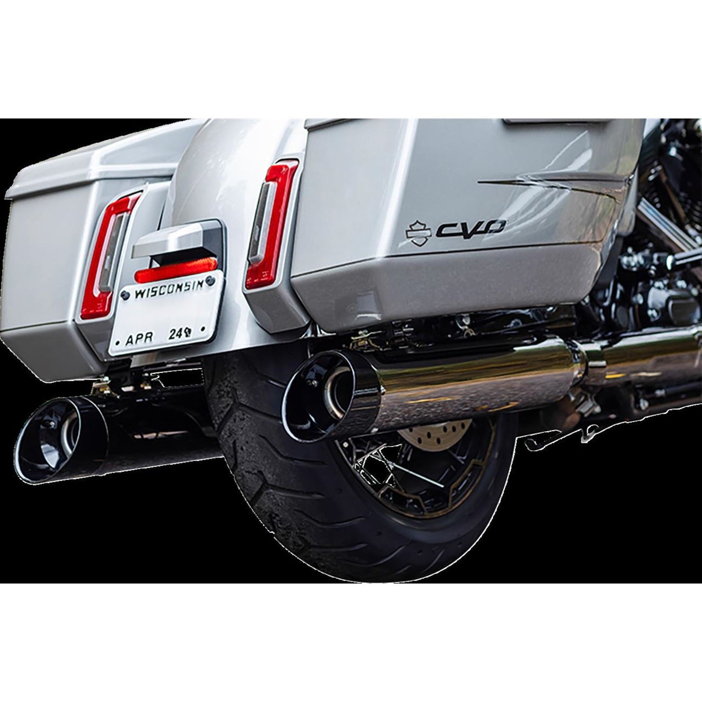 S&S Cycle Muffler S/O MK45 Lava Chr Blk E/C 50 State M8 Tour 17-24 for Harley 550-1113_1452749