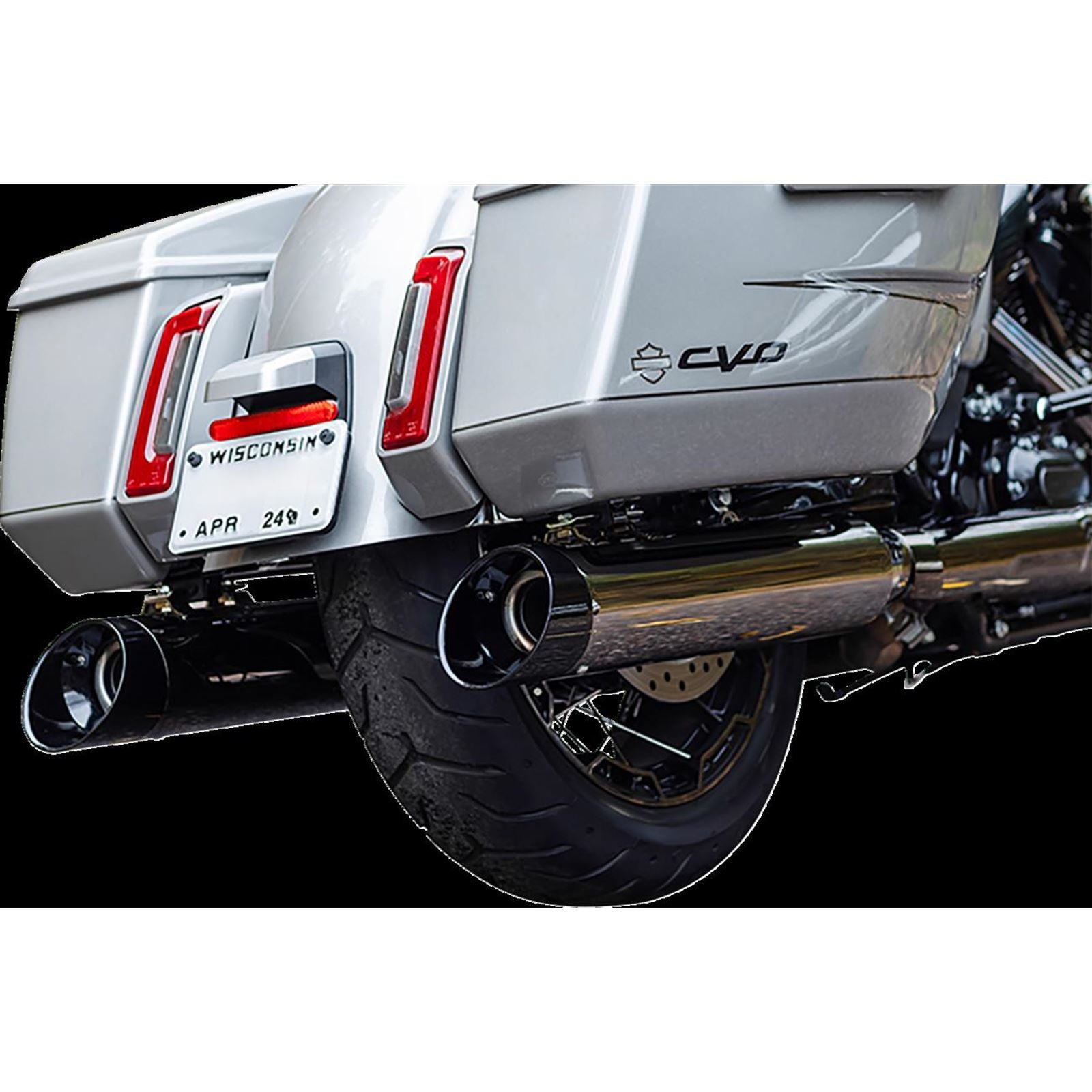 S&S Cycle Muffler S/O MK45 Lava Chr Blk E/C 50 State M8 Tour 17-24 for Harley 550-1113_1452749