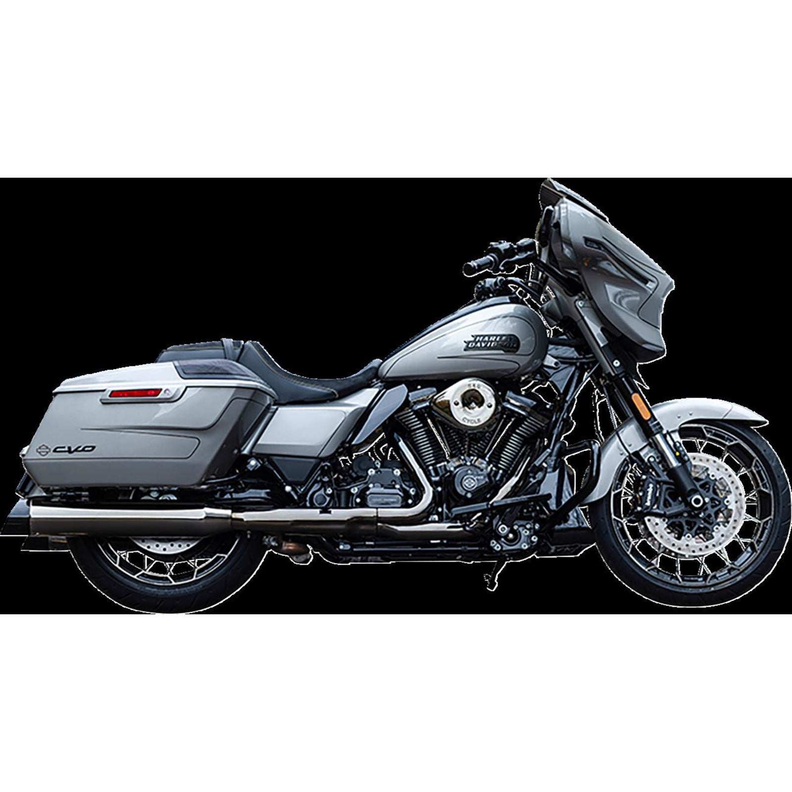 S&S Cycle Muffler S/O MK45 Lava Chr Blk E/C 50 State M8 Tour 17-24 for Harley 550-1113_1452750