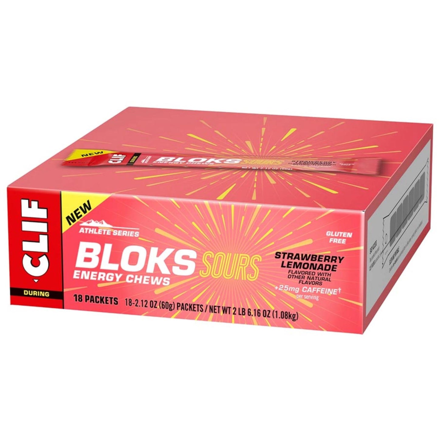 Clif Bar Bloks Sours  Chews  Strawberry Lemonade  18pcs [MPN: 7222524161000]_1443649