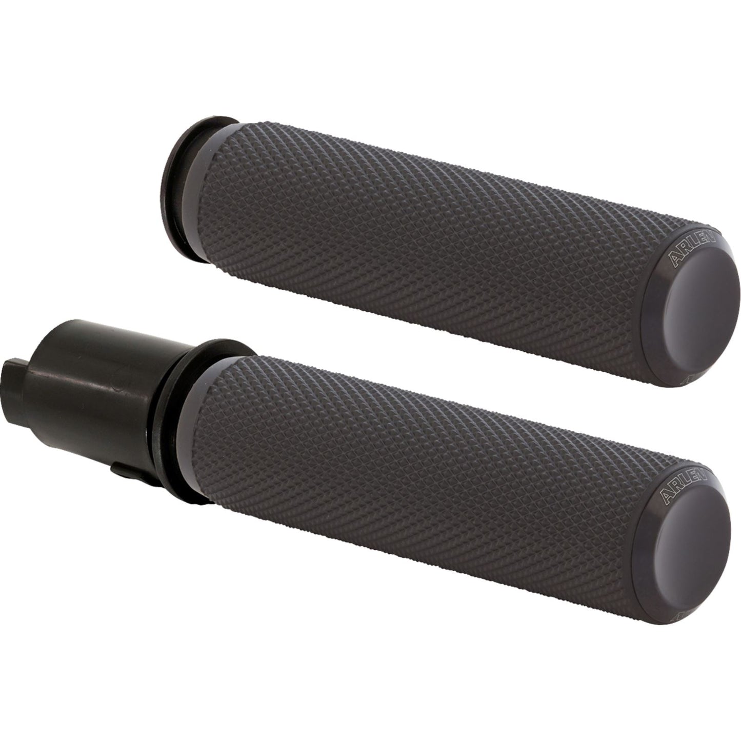 Arlen Ness Grips - Knurled - TBW - Black 500-050_1444530