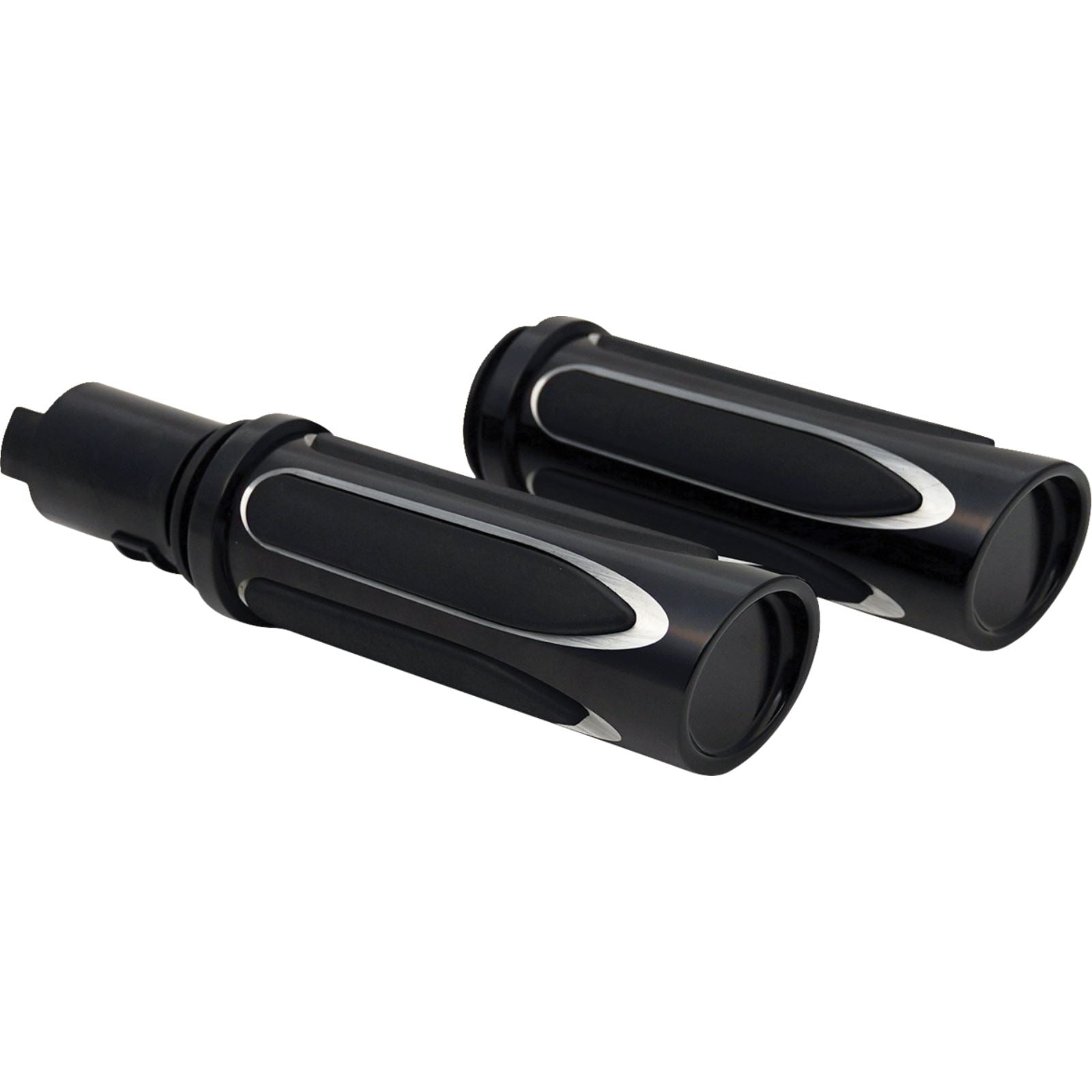 Arlen Ness Grips - Comfort - Deep Cut - TBW - Black 500-069_1444496