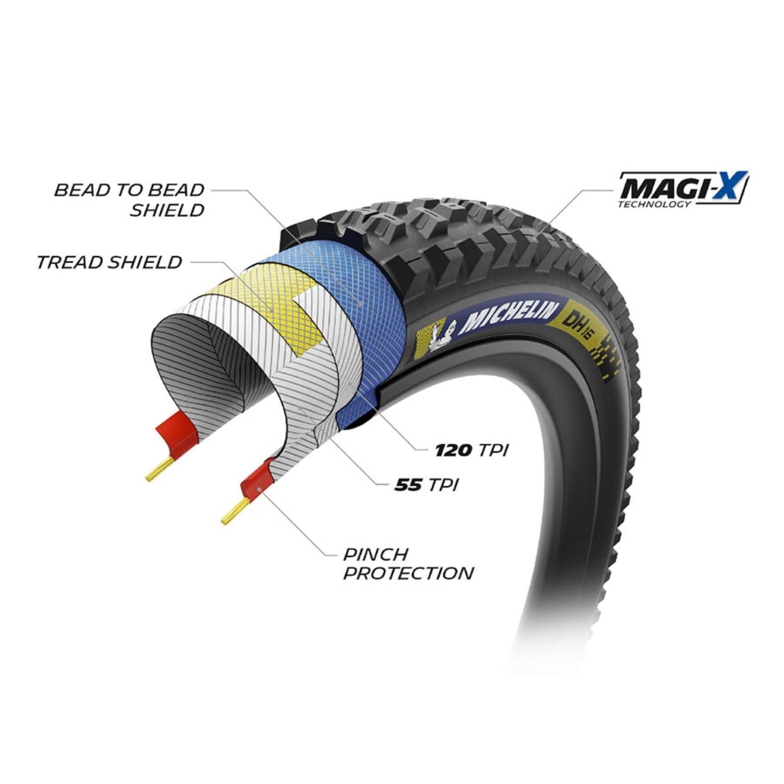 Michelin - Bicycle Michelin DH16 Mountain Tire - Black_1444746