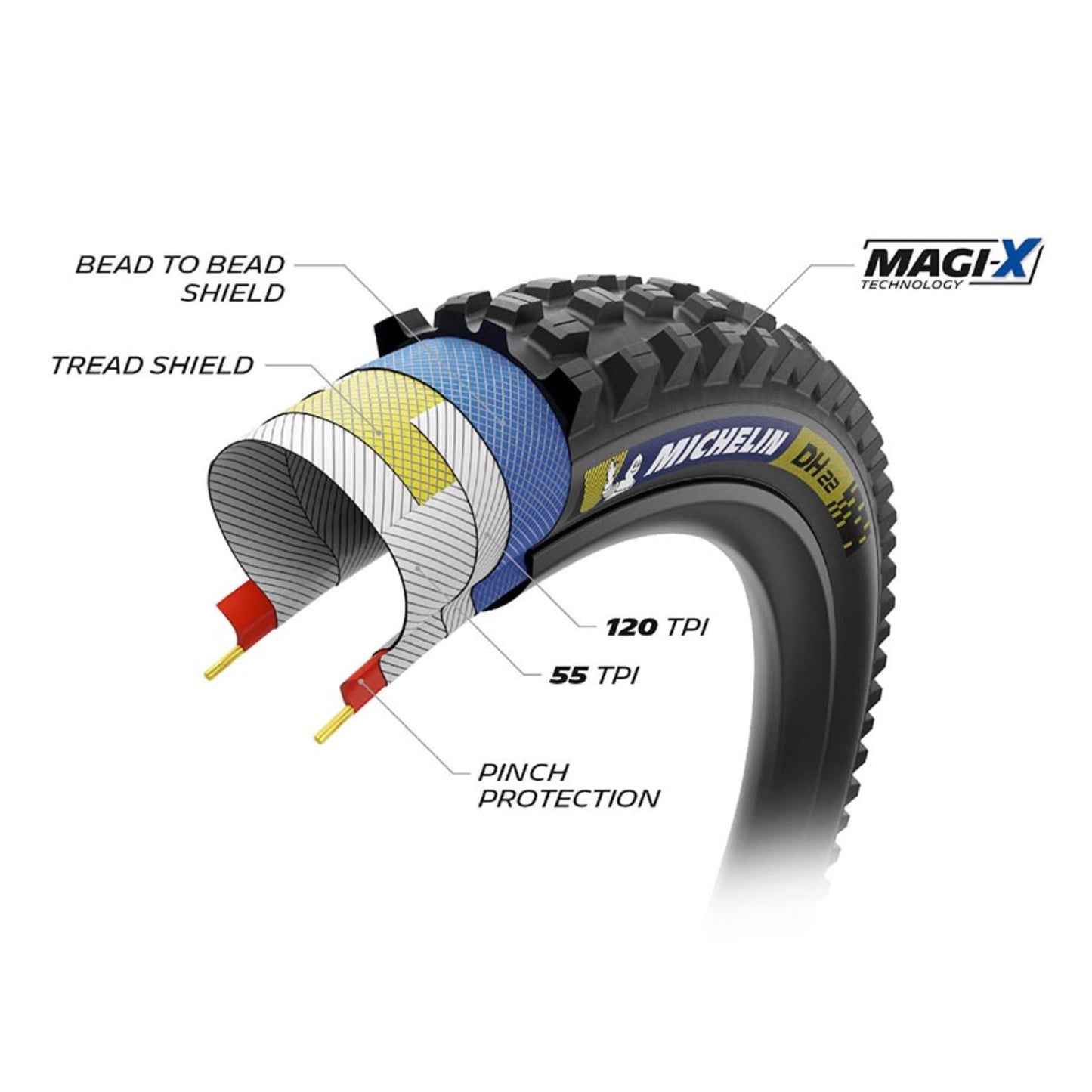 Michelin - Bicycle Michelin DH22 Mountain Tire - Black_1444755