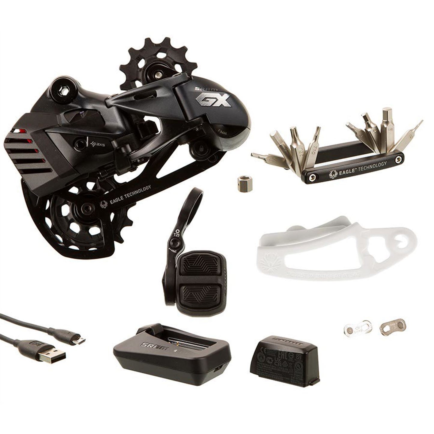 SRAM GX Eagle AXS Upgrade Kit - Compatible with any SRAM Eagle Ecosystem Cassettes and Crank Arms, Black, A1 [MPN: 00.7918.104.001]_1710490
