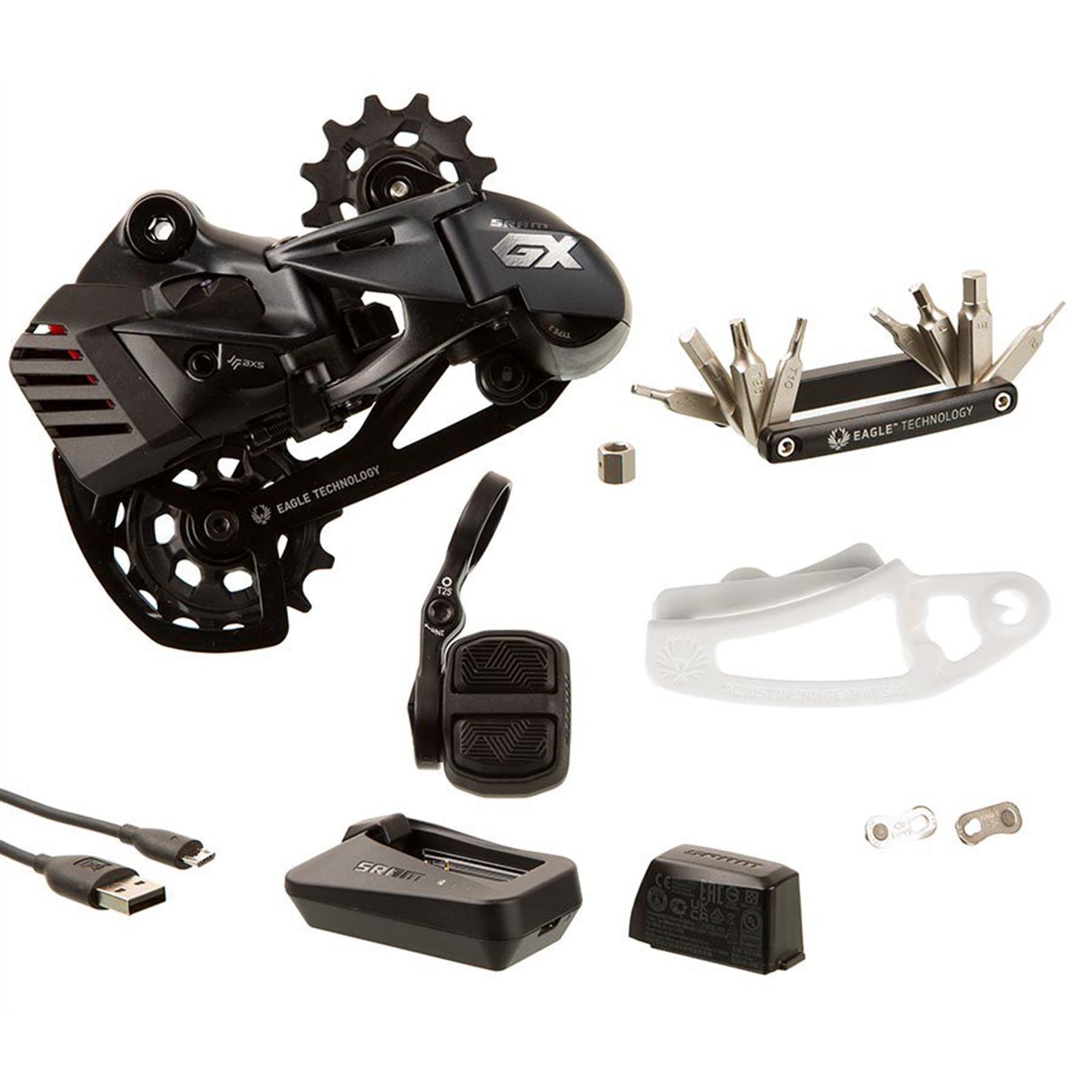 SRAM GX Eagle AXS Upgrade Kit - Compatible with any SRAM Eagle Ecosystem Cassettes and Crank Arms, Black, A1 [MPN: 00.7918.104.001]_1710490