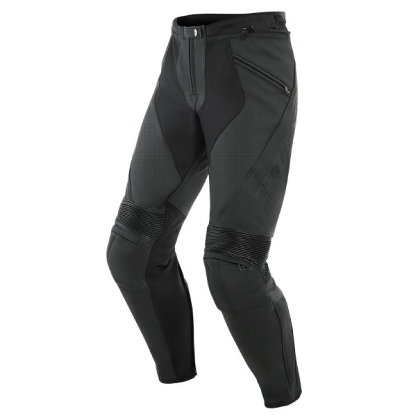 Dainese Men's Pony 3 Leather Pants Perforated - Matte Black_1522413