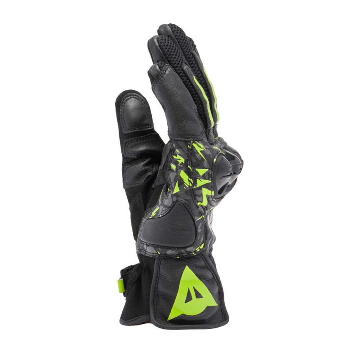 Dainese Mig 3 Unisex Leather Gloves - Black/Anthracite/Yellow Fluo_1522809