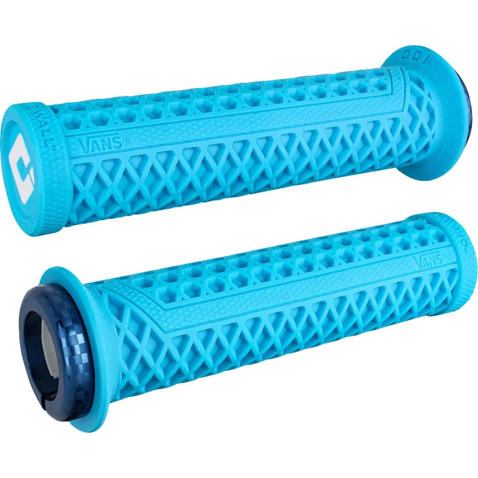 ODI Vans V2.1 Grips - White/Light Blue/Blue, Lock-On [MPN: D33VNLU-U]_1707156