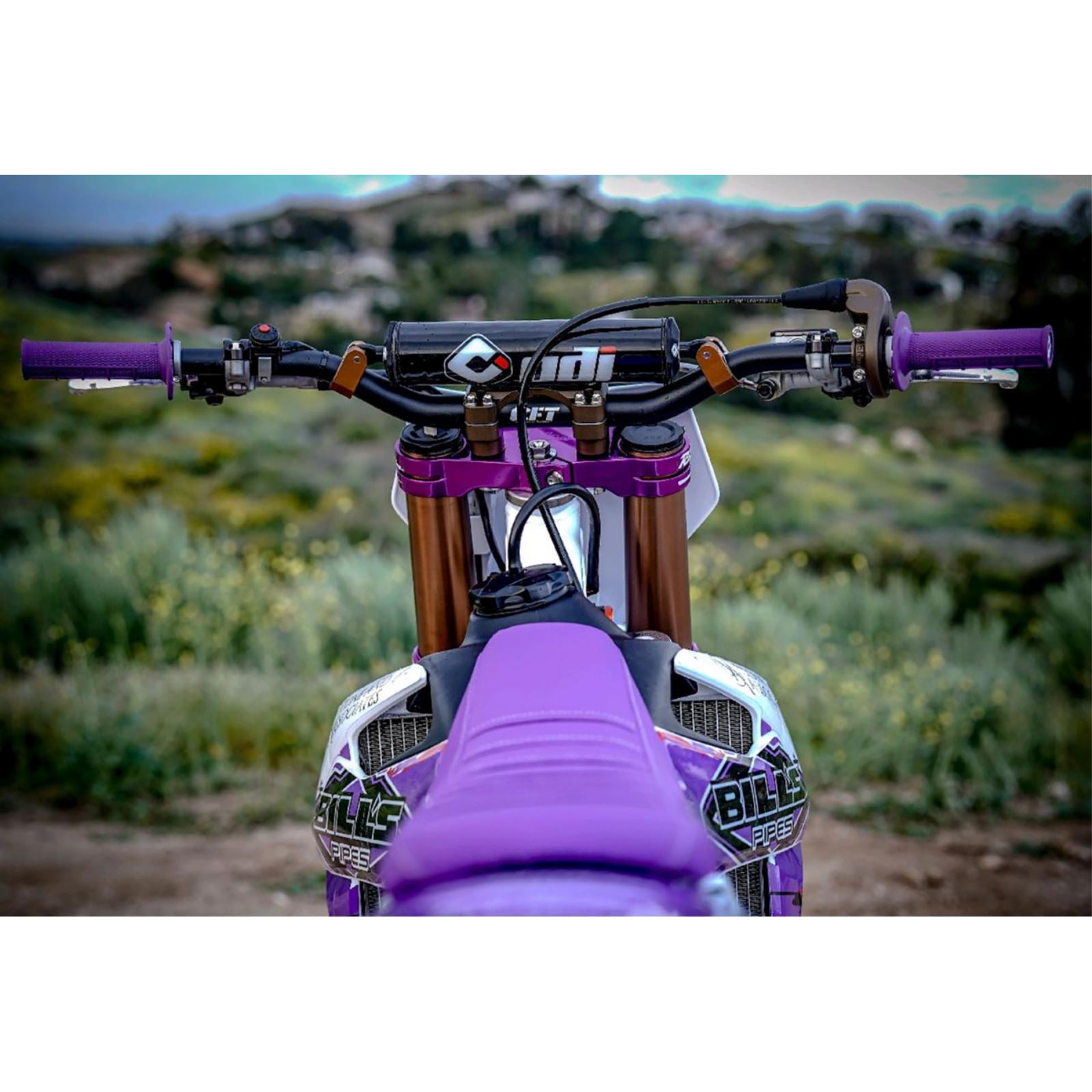 ODI MX V2 Lock-On - Half Waffle Grips - Purple [MPN: H36HWPR]_1494077