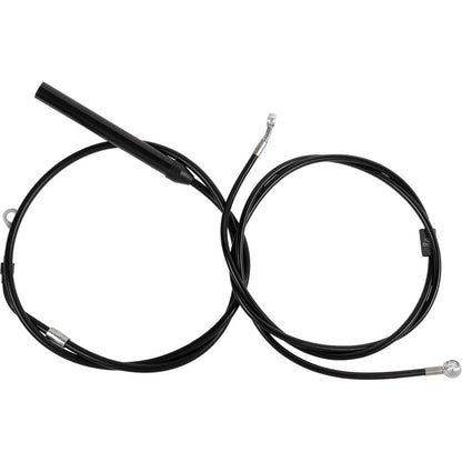 LA Choppers Cable/Brake Line Kit - 12" - 14" Ape Hanger Handlebars Black Vinyl [MPN: LA-8062KT-13B]_1707155