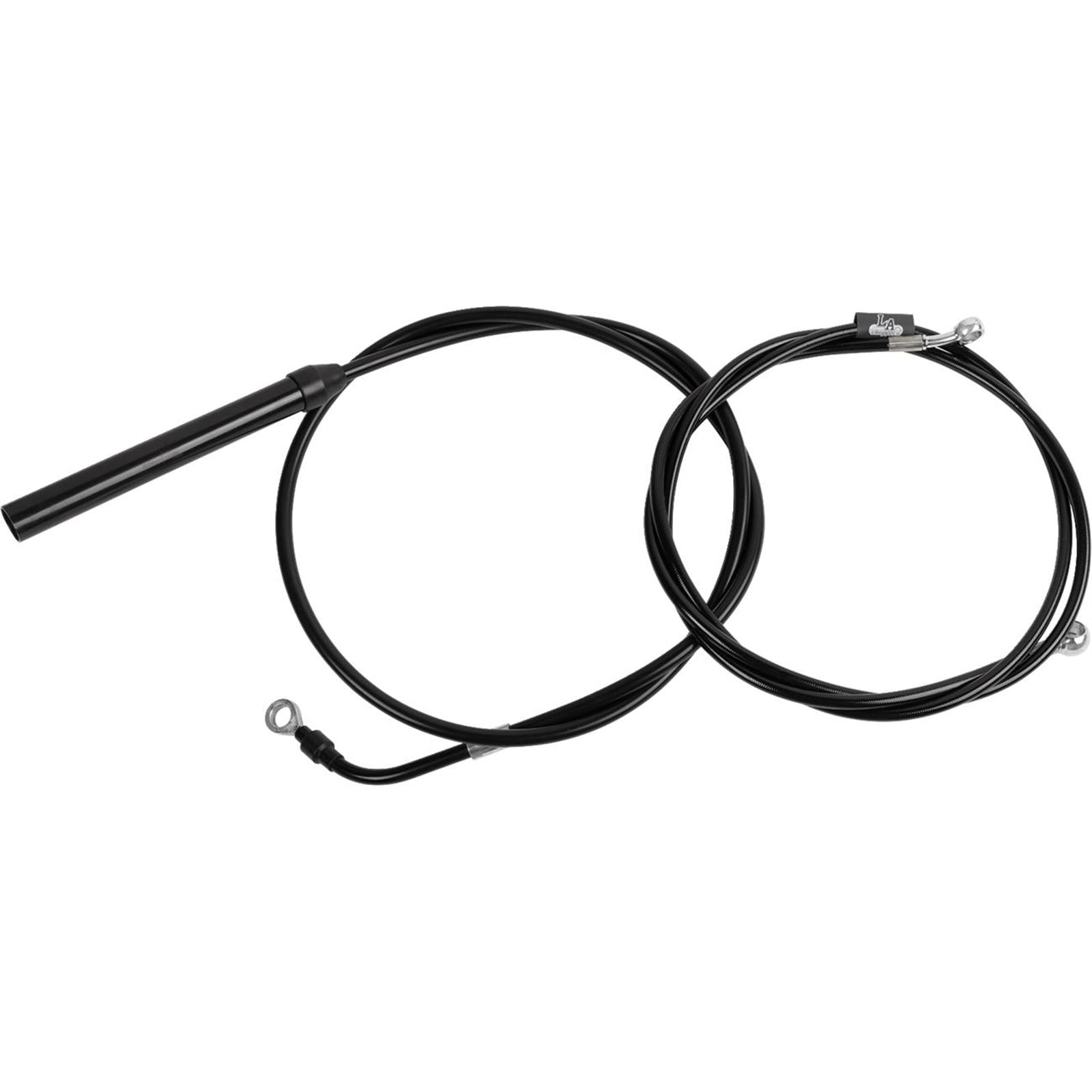 LA Choppers Cable/Brake Line Kit - 15" - 17" Ape Hanger Handlebars Black Vinyl [MPN: LA-8062KT-16B]_1707150