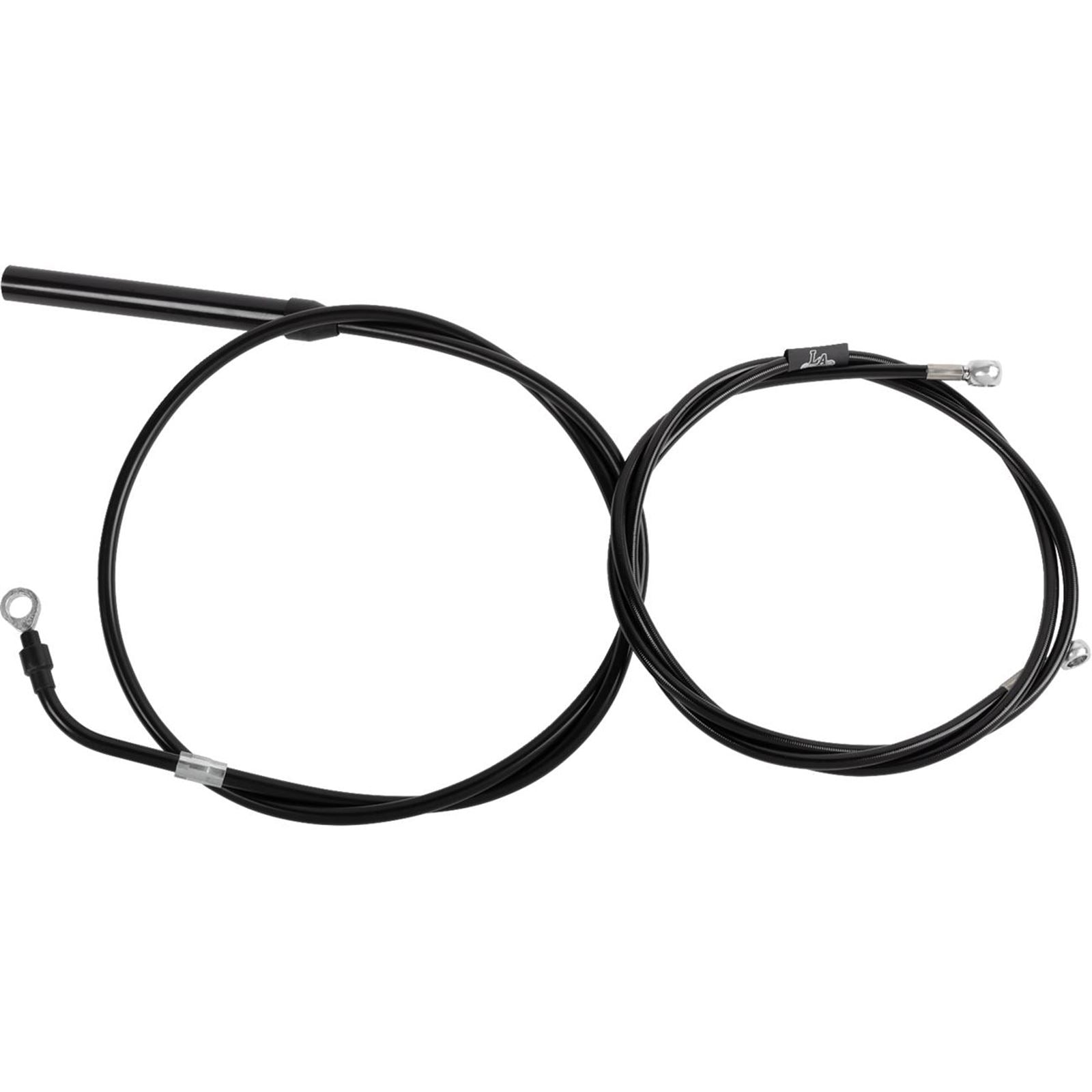 LA Choppers Cable/Brake Line Kit - 18" - 20" Ape Hanger Handlebars Black Vinyl [MPN: LA-8062KT-19B]_1707165