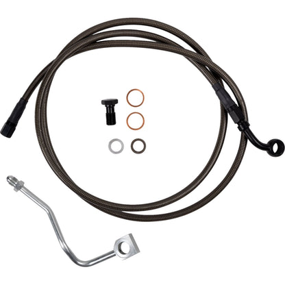 Barnett Performance Brake Line - Upper - Carbon Coat w/ Black Fittings - +6" [MPN: 254-30-51133-6]_1470025