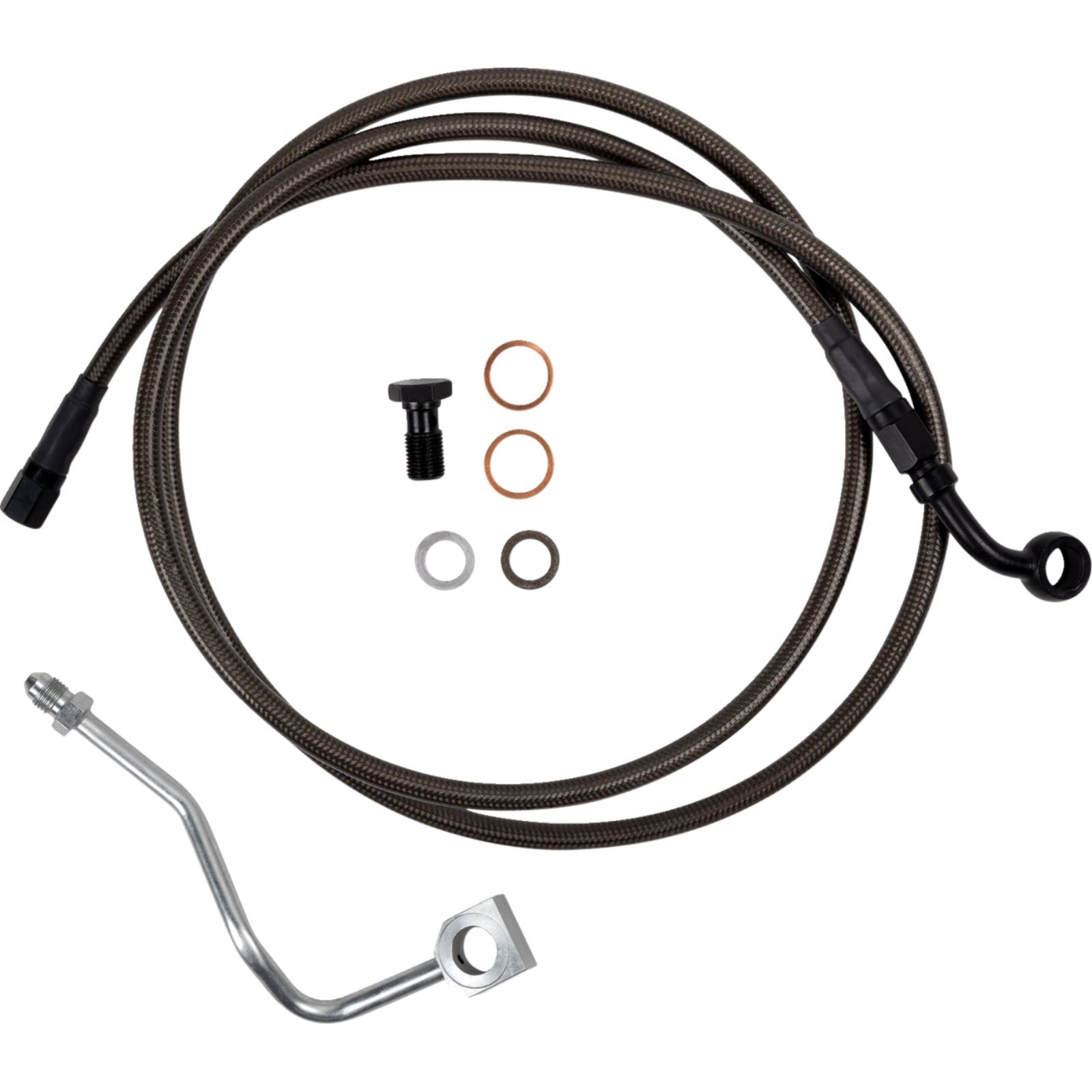 Barnett Performance Brake Line - Upper - Carbon Coat w/ Black Fittings - +8" [MPN: 254-30-51133-8]_1470027