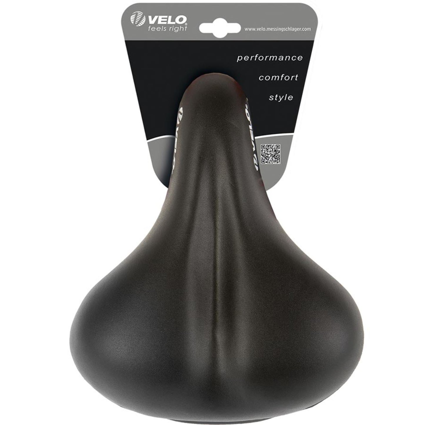 Velo Elasto Grip Comfort Saddle 258 x 217mm 725g Black [MPN: 250068]_1470246