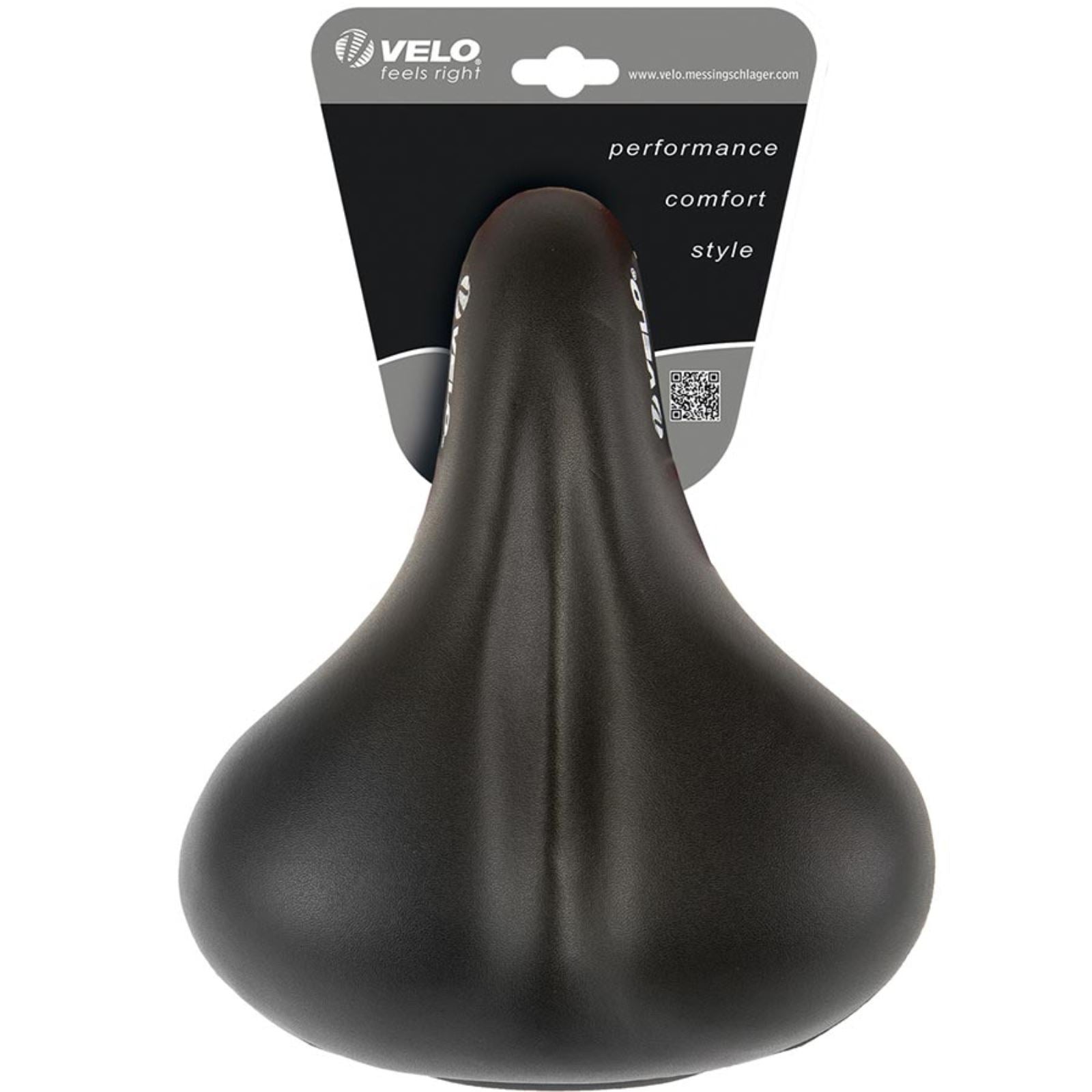 Velo Elasto Grip Comfort Saddle 258 x 217mm 725g Black [MPN: 250068]_1470246