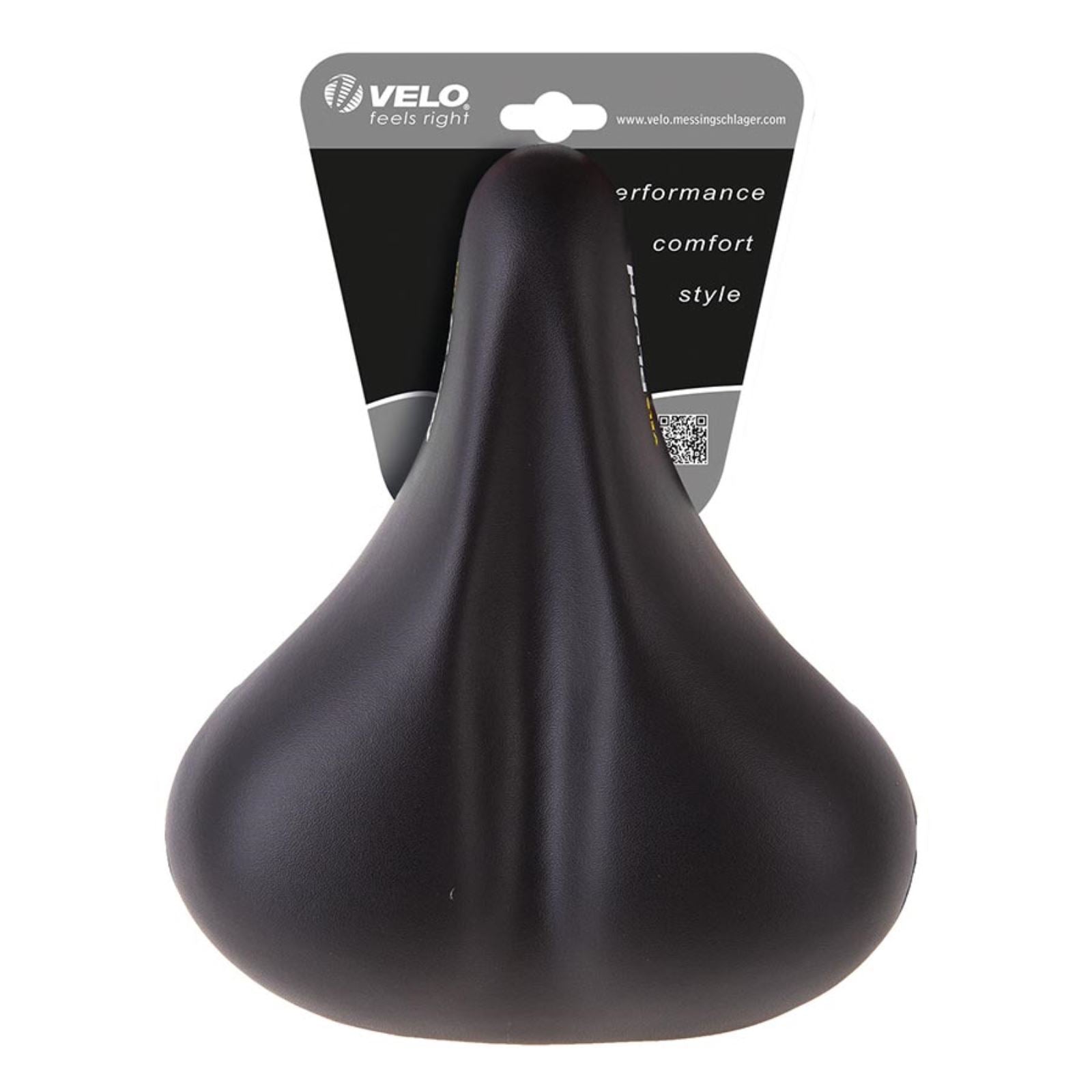 Velo Elasto D2 Plush Comfort Saddle 264 x 220mm 854g Black [MPN: 250069]_1470250