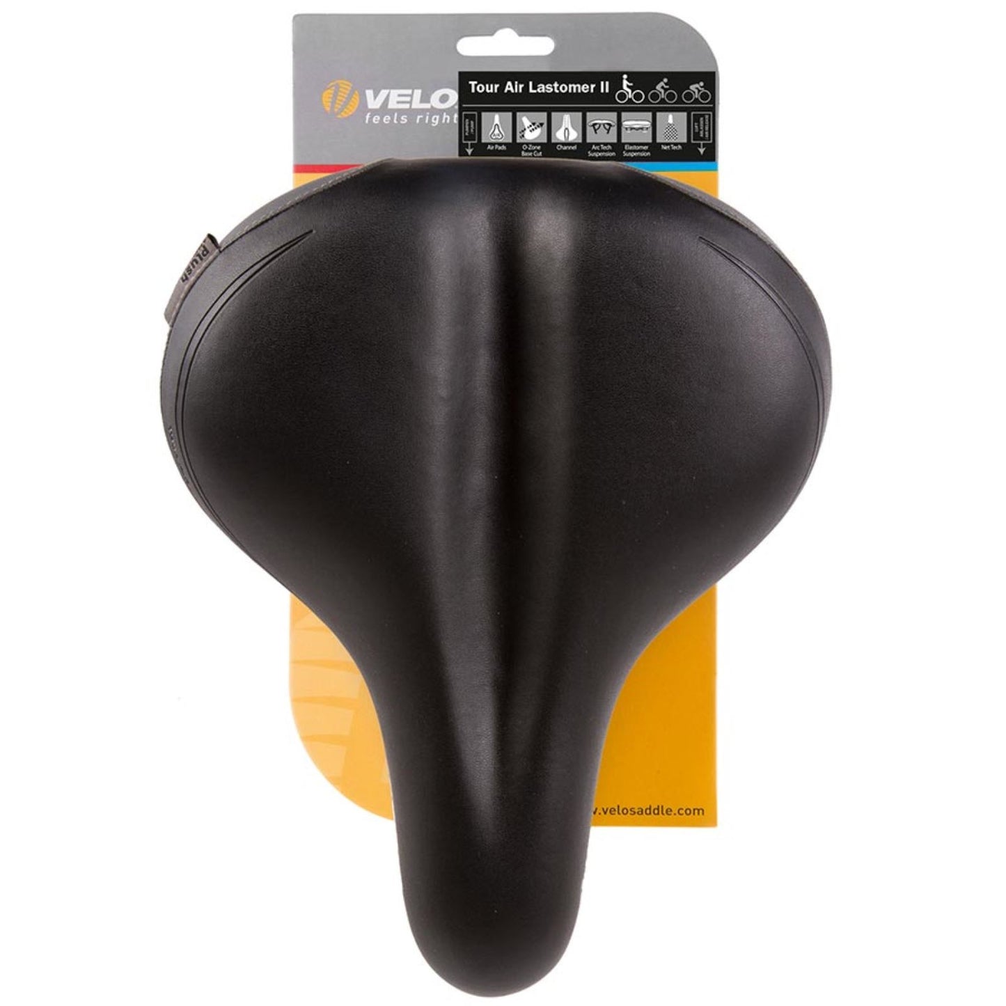 Velo Tour Air Comfort Saddle 272 x 210mm 665g Black [MPN: 250110]_1470183