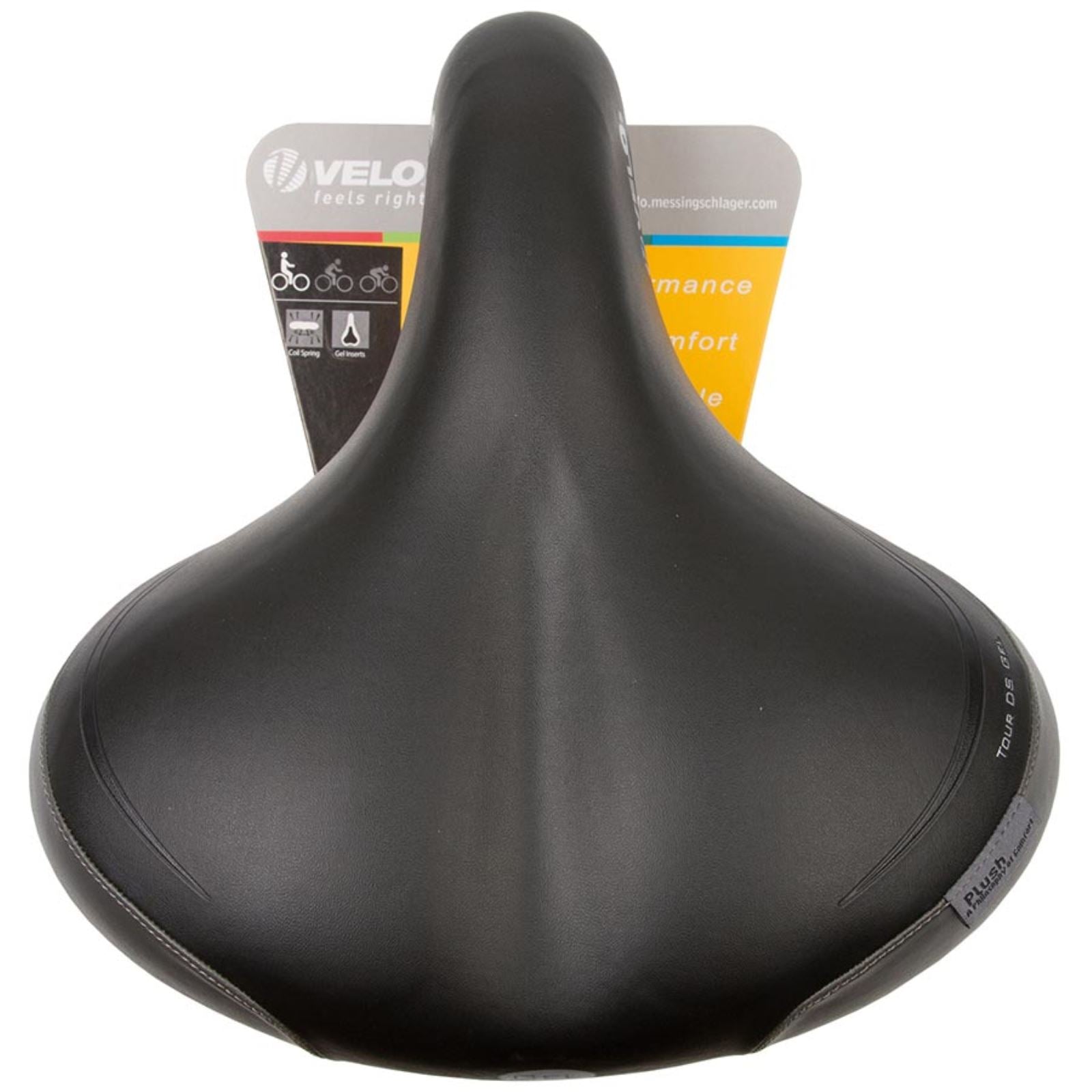 Velo Tour DS Gel Comfort Saddle 265 x 255mm - Black [MPN: 250180]_1470305