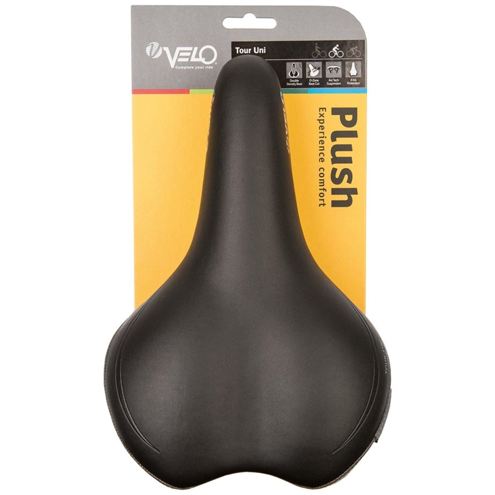 Velo Tour Uni Comfort Saddle 261 x 171mm 398g - Black [MPN: 250190]_1470293