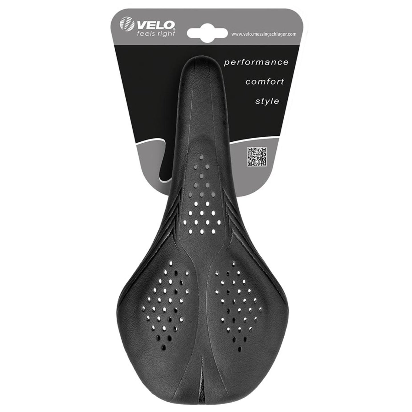 Velo Airthru Gel Racing Saddle 273 x 141mm - 268g - Black [MPN: 250274]_1470349