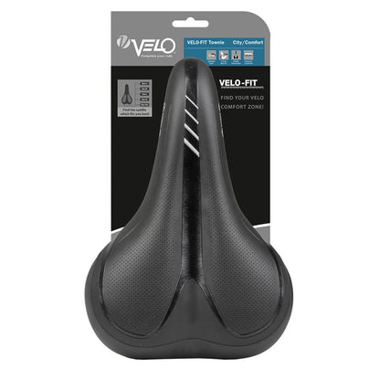 Velo Fit B-Town Saddle 268 x 199mm 623g - Black [MPN: 250533]_1470514