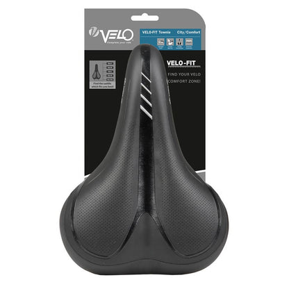 Velo Fit B-Town Saddle 263 x 216mm 719g - Black [MPN: 250534]_1470518