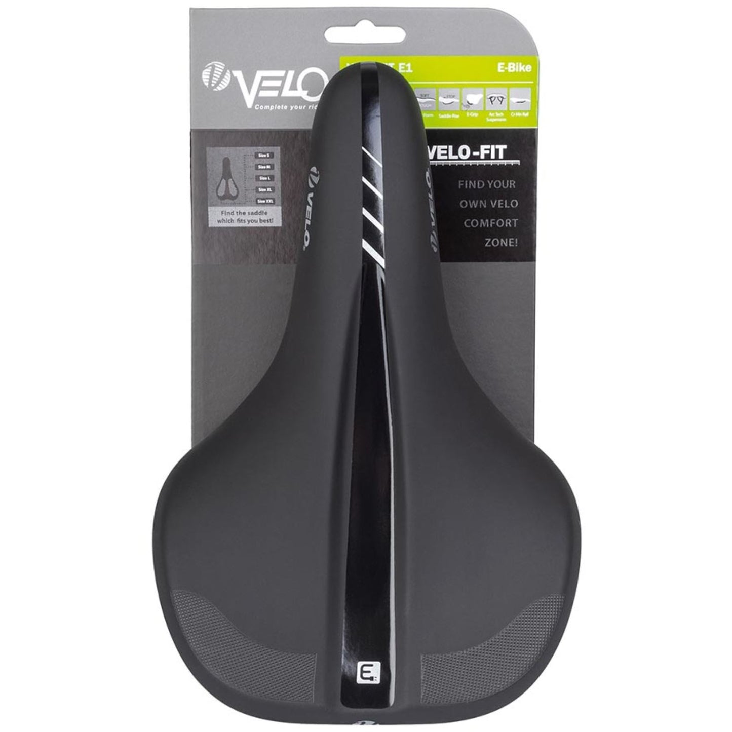 Velo Fit E1 Saddle - 176 x 270mm - Black [MPN: 250552]_1470502