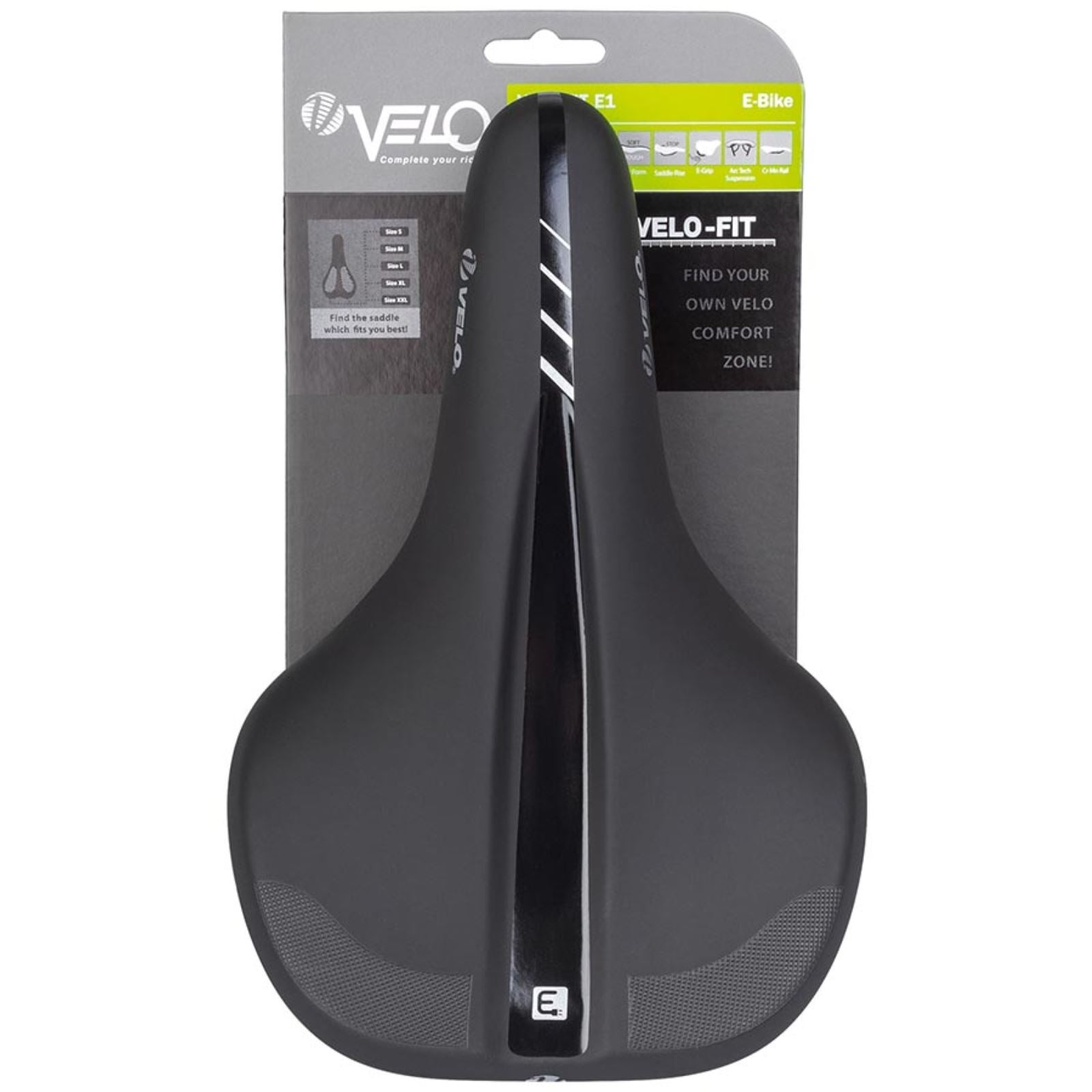 Velo Fit E1 Saddle - 176 x 270mm - Black [MPN: 250552]_1470502