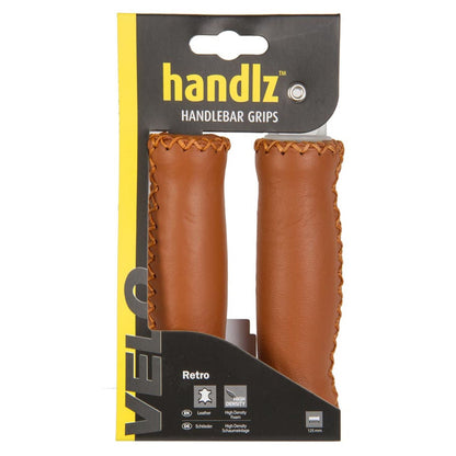 Velo Handlz Retro GL Grips - 125mm - Brown [MPN: 410346]_1470554