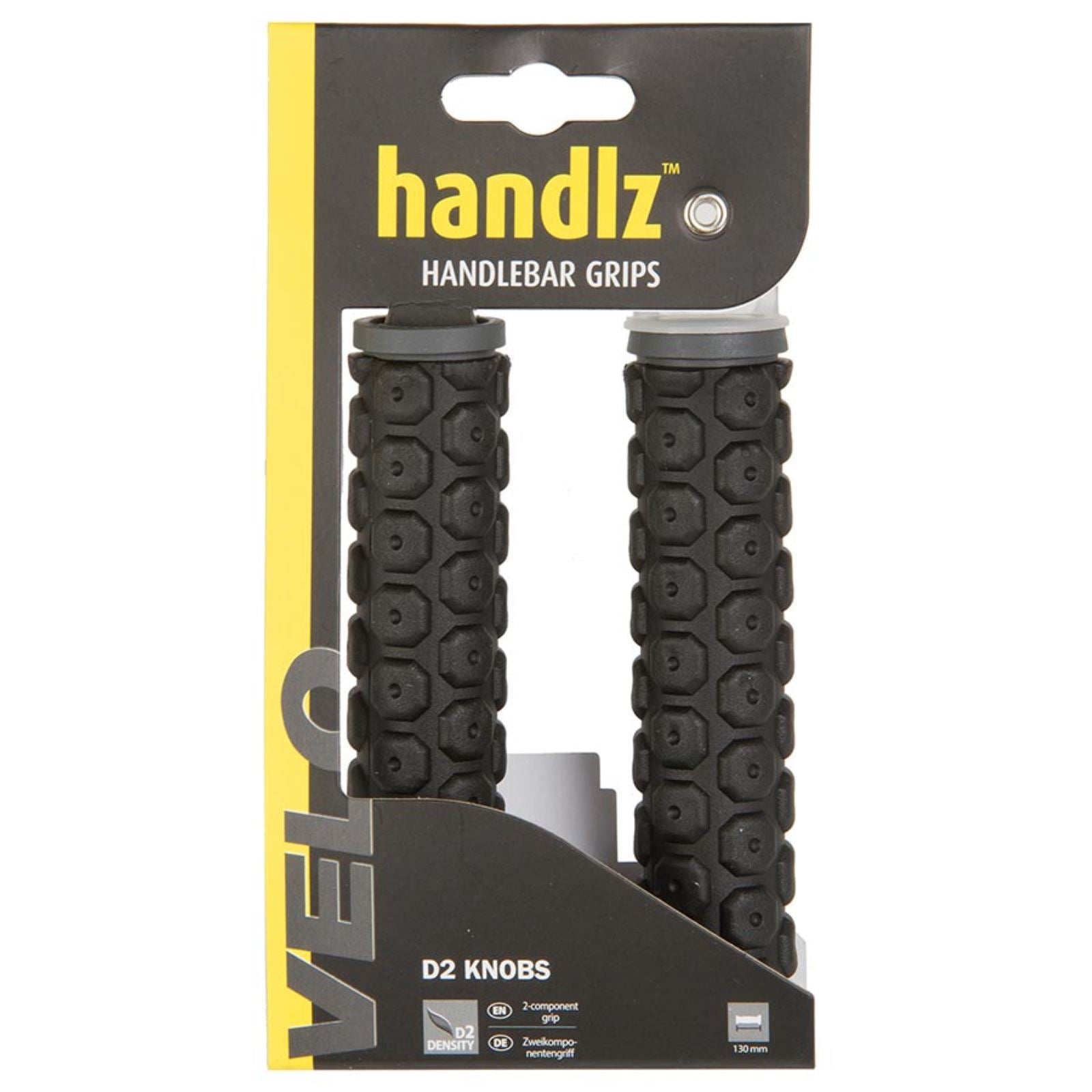 Velo Handlz D2 Knobby Grips - 130mm - Black/Grey [MPN: 410370]_1470620