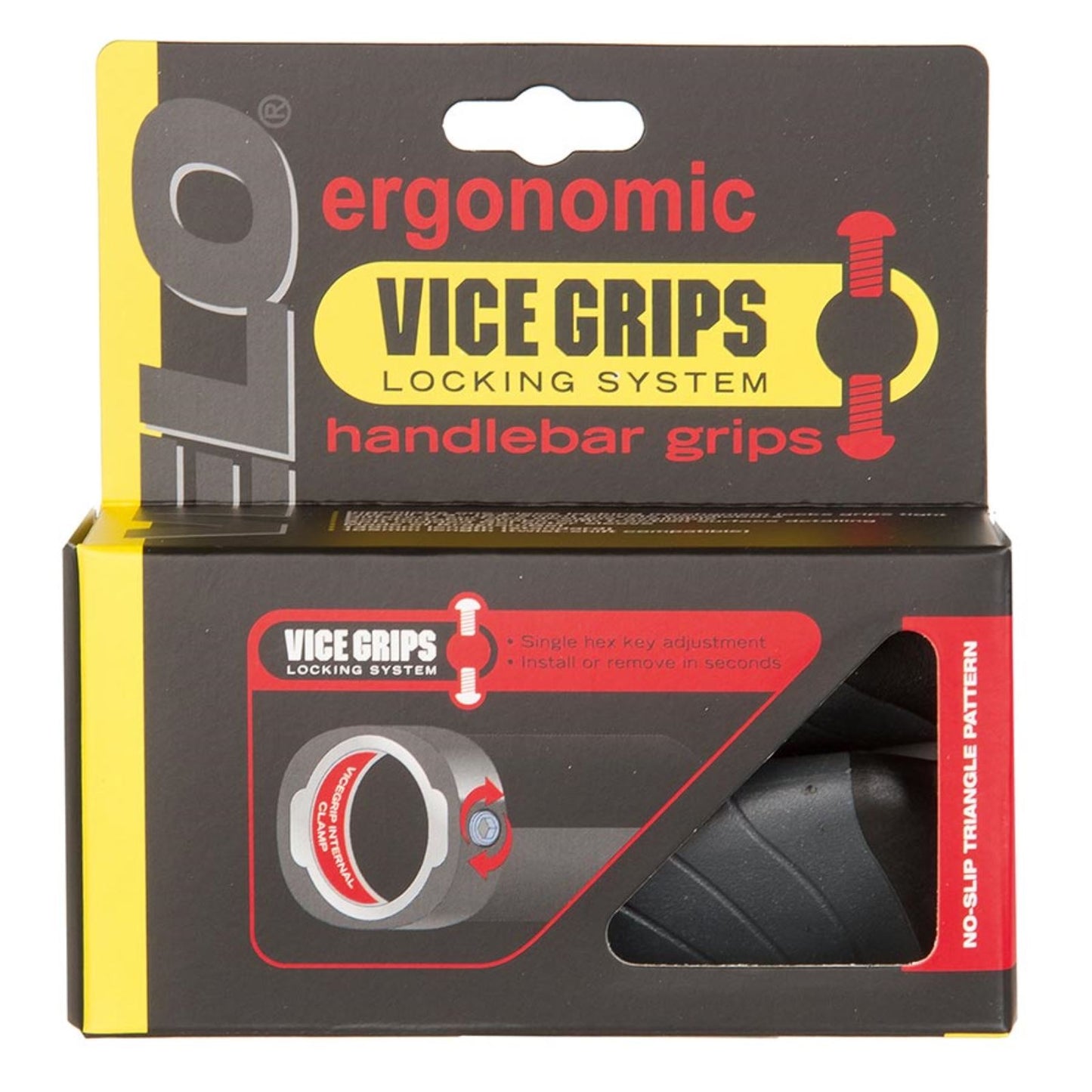 Velo Vice Grips D3 Ergo Grips - 135mm/92mm - Black/Grey [MPN: 410451]_1470585