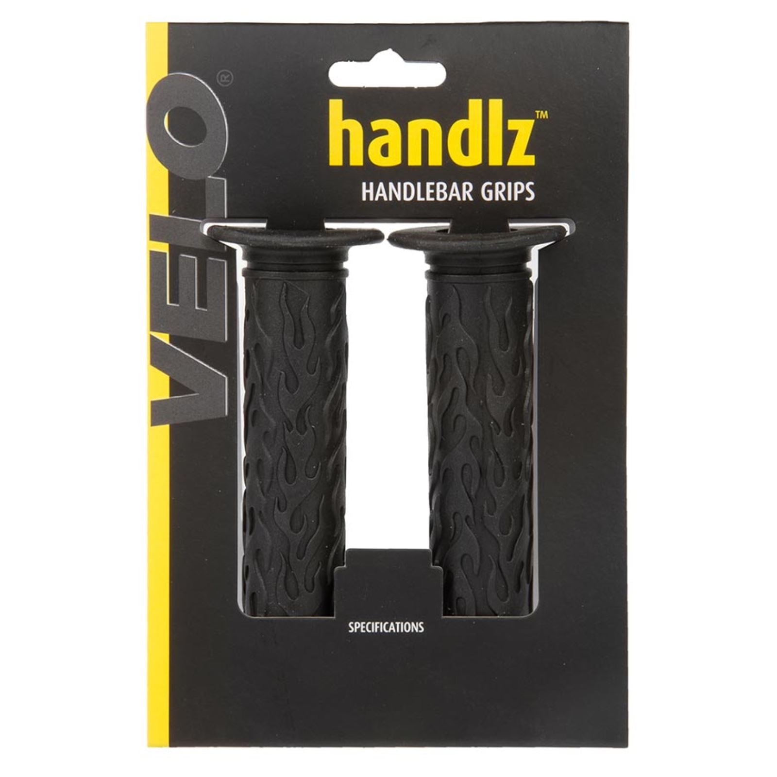 Velo Handlz Flames Grips - 135mm - Black [MPN: 411210]_1470593